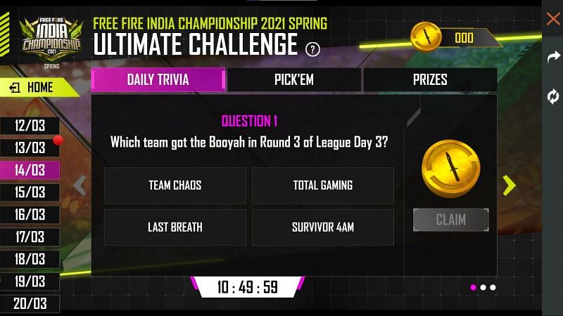 Answer the daily trivia questions